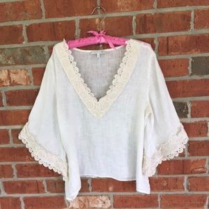 Alexis Linen Top Size Medium